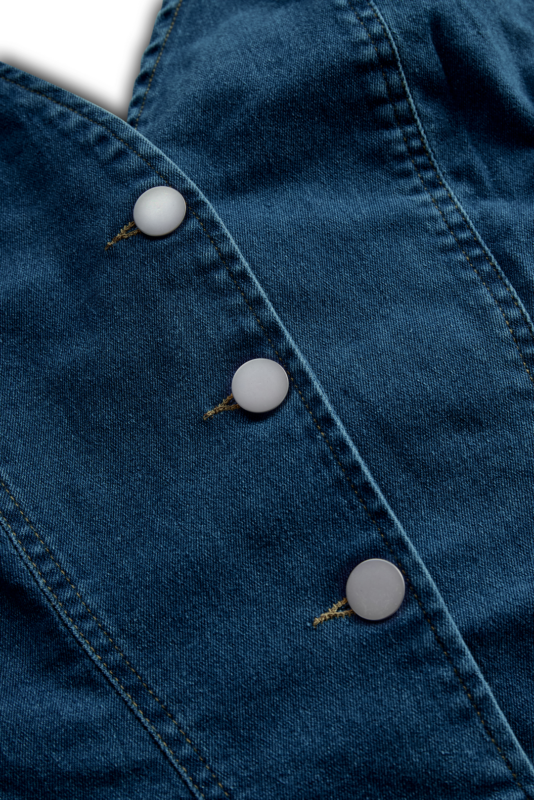 Vibrant Blue Halter Denim Mini Dress