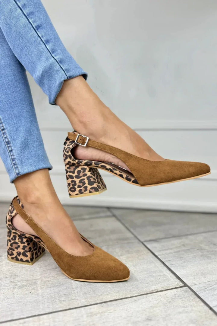 LEOPARD PRINT SLINGBACK HEELS