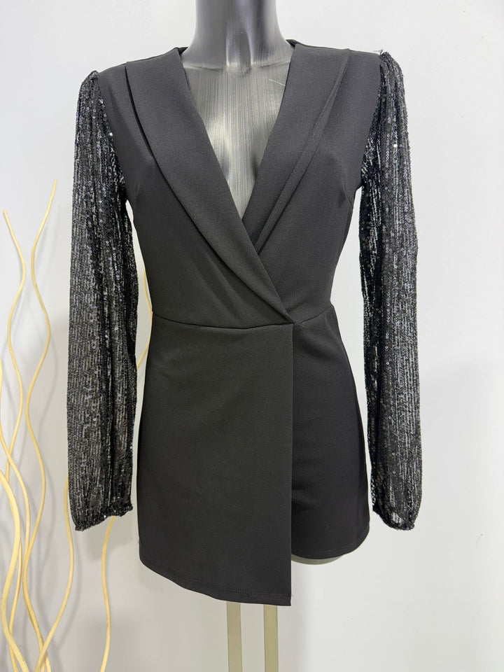 Araminta – Elegant Black Romper