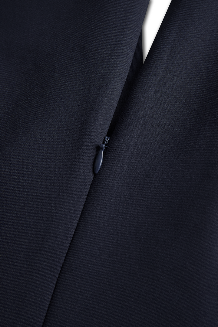 Elegant Sleeveless Navy Sheath Dress - Timeless Professional Chic