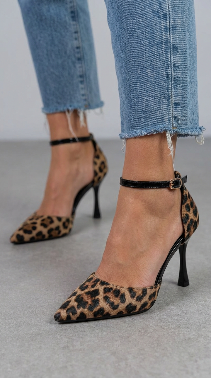LEOPARD PRINT COURT SHOE