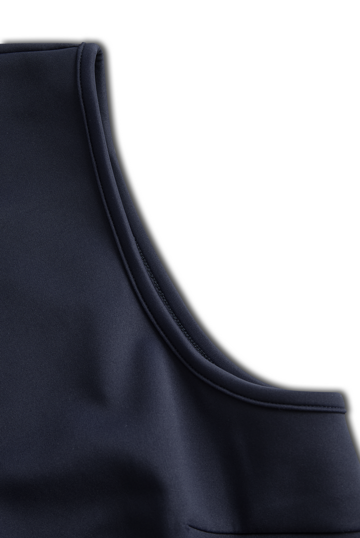 Elegant Sleeveless Navy Sheath Dress - Timeless Professional Chic