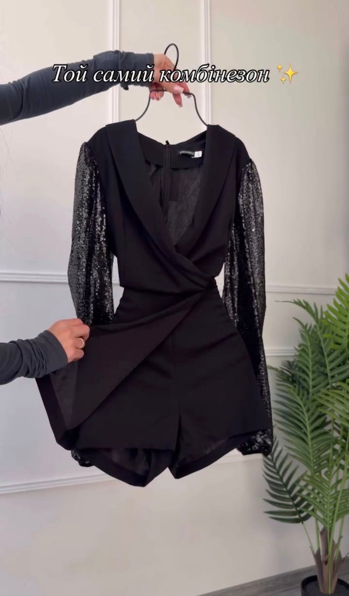 Araminta – Elegant Black Romper