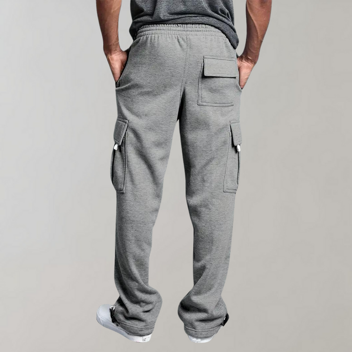 Leo Relaxed Fit Cargo Pants | Drawstring Waist Flap Pockets Cargo Pants