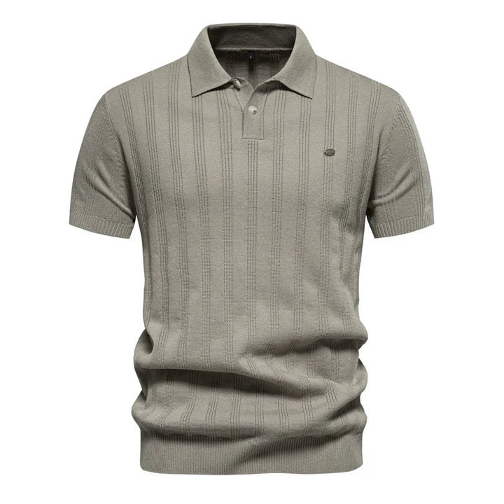 Faustine Polo | Men’s Knit Striped Short Sleeve Shirt