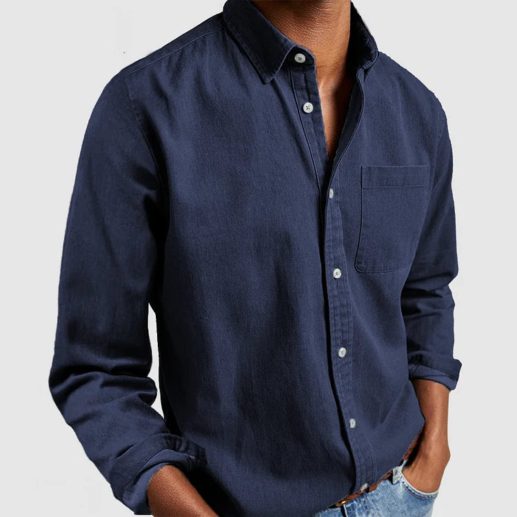 Gabriel Top | Summer Long Sleeve Button-Down Shirt