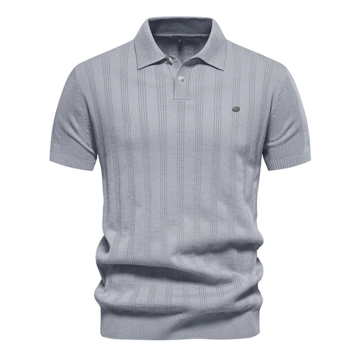George Top | Short Sleeve Striped Design Polo Shirt