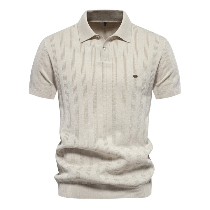 George Top | Short Sleeve Striped Design Polo Shirt