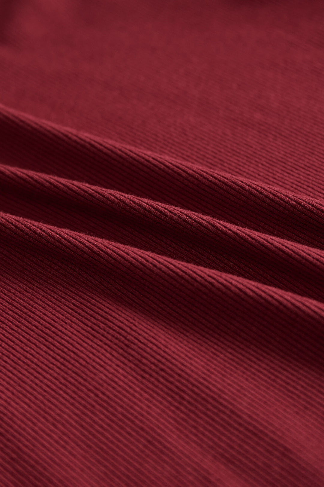 Burgundy Ribbed Turtleneck Mini Dress with Balloon Sleeves