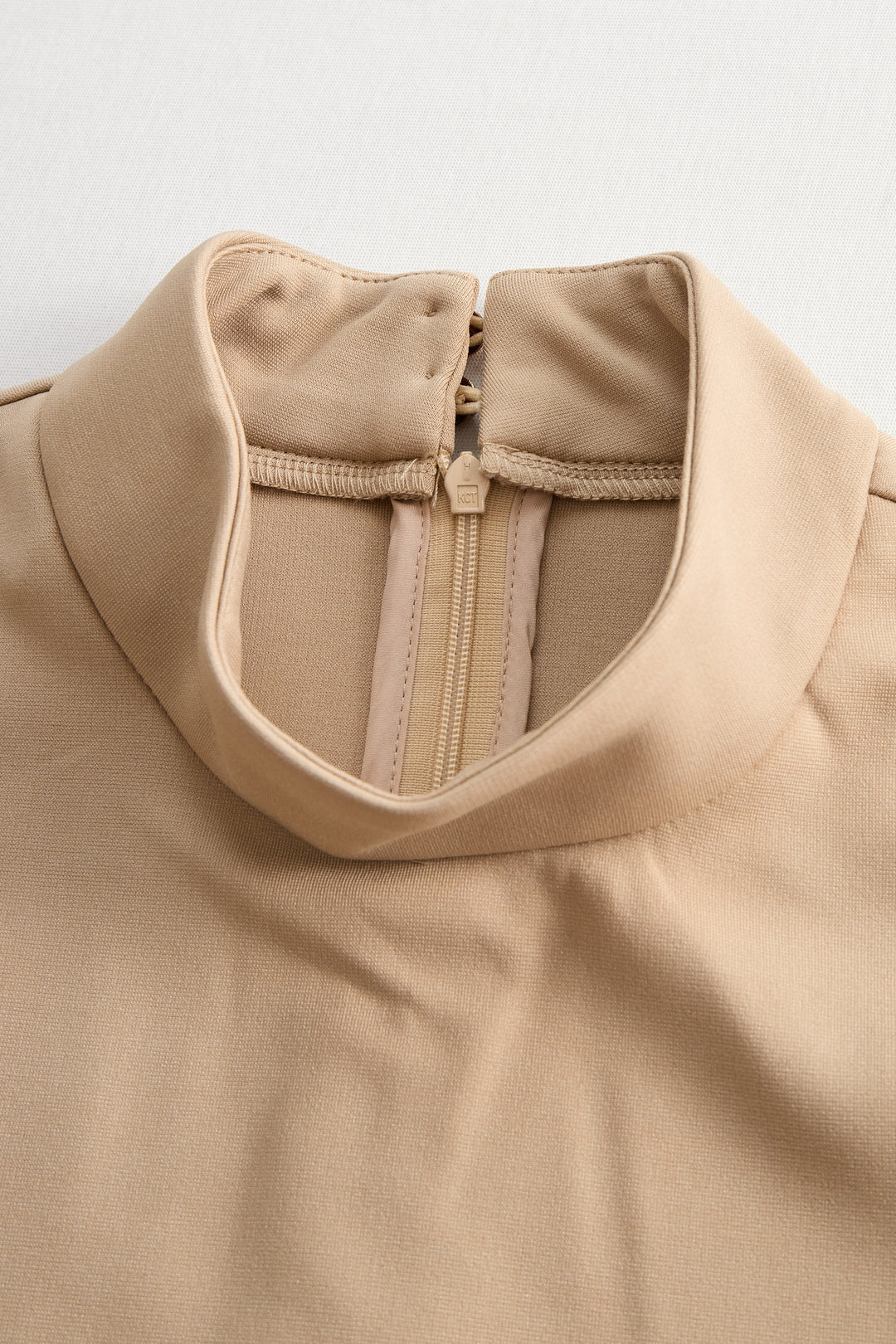 Sophisticated Beige Belted Dress