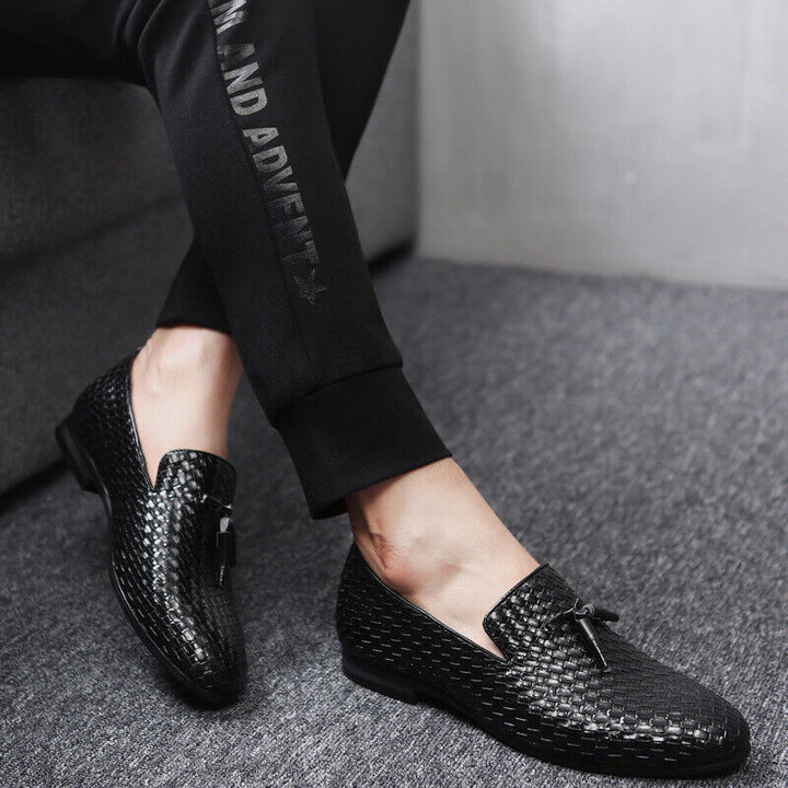 Isham Loafers | Men's Stylish Woven Tassel Loafers