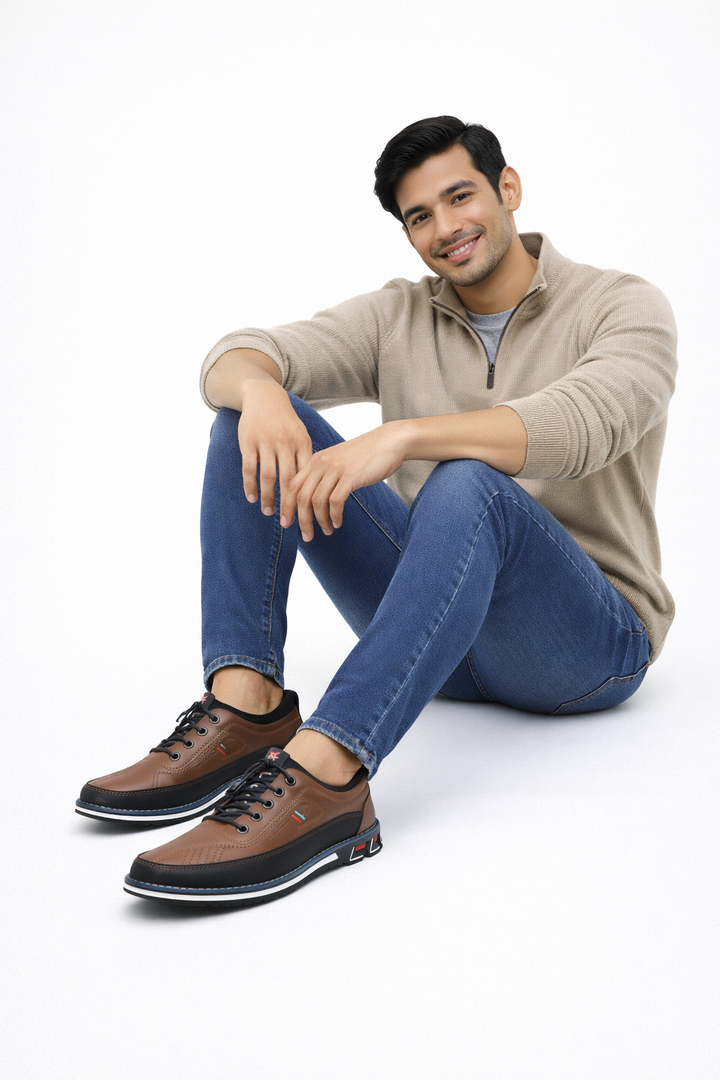 Kash Men's Leather Shoes – Classic Design, Everyday Comfort & Elegant Style