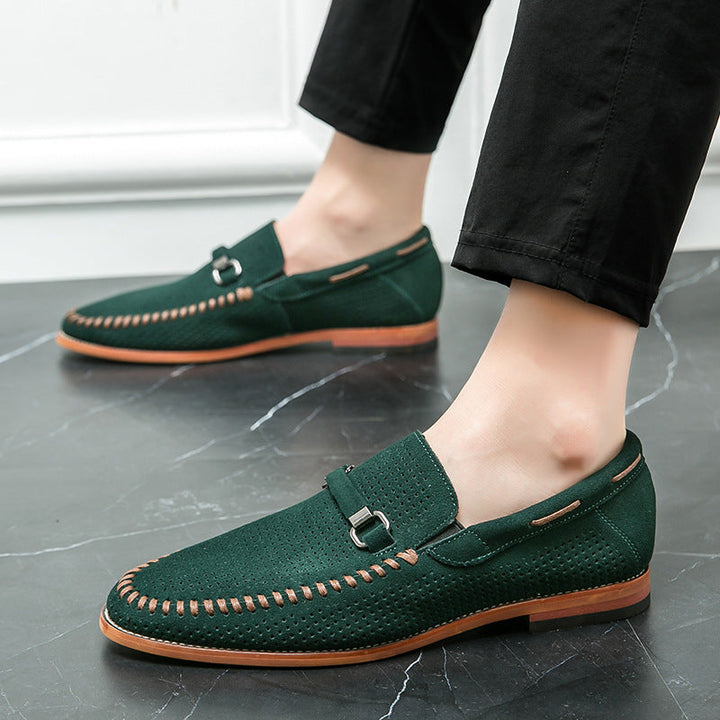 Oliver Ankle-Length Loafers | Perforated Moc Toe Loafers