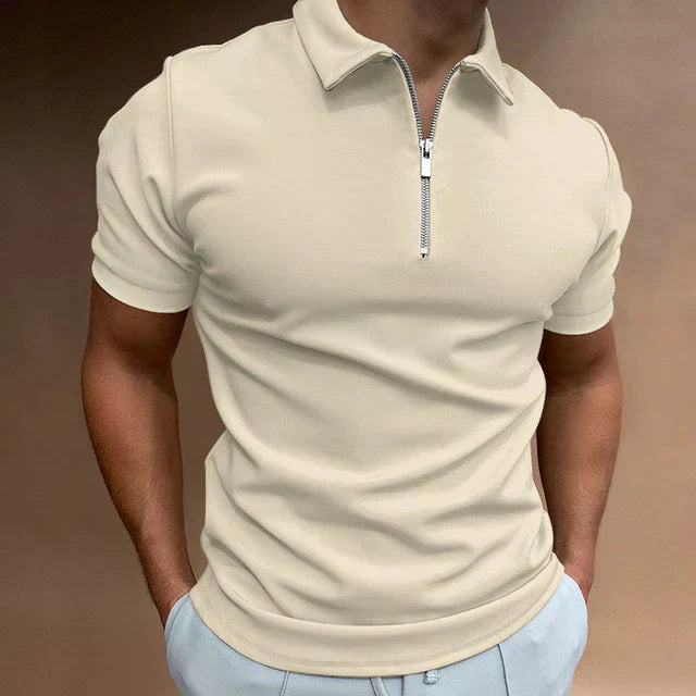 Ruben Polo | Men's Casual Zippered Polo Shirt