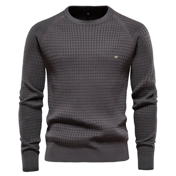 Thomas - Men's Sweater with Diamond Pattern