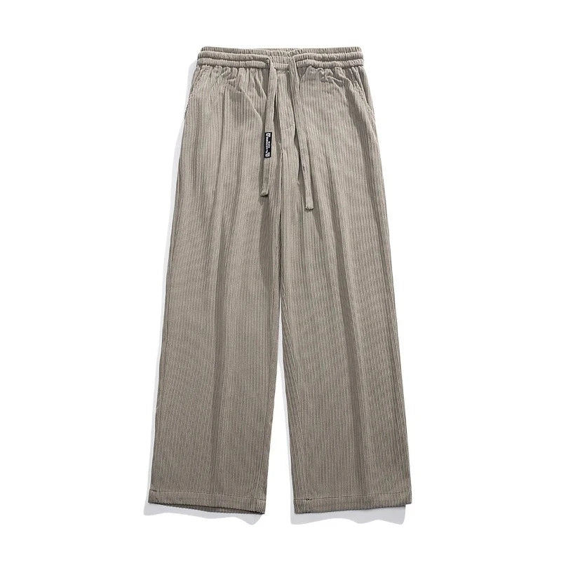 James Relaxed Fit Corduroy Pants | Drawstring Waist Side Pockets Pants