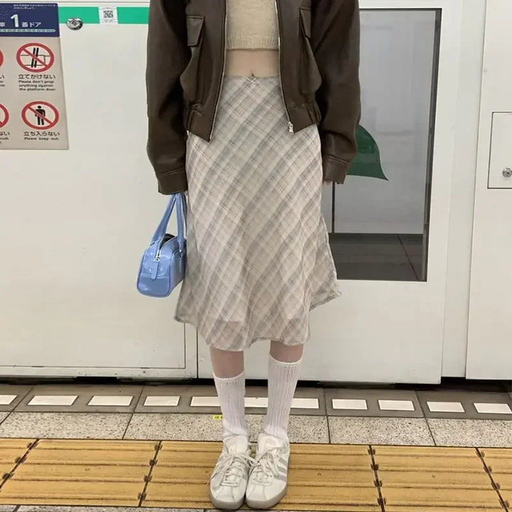 MORIAH™ – Classic Plaid Midi Skirt