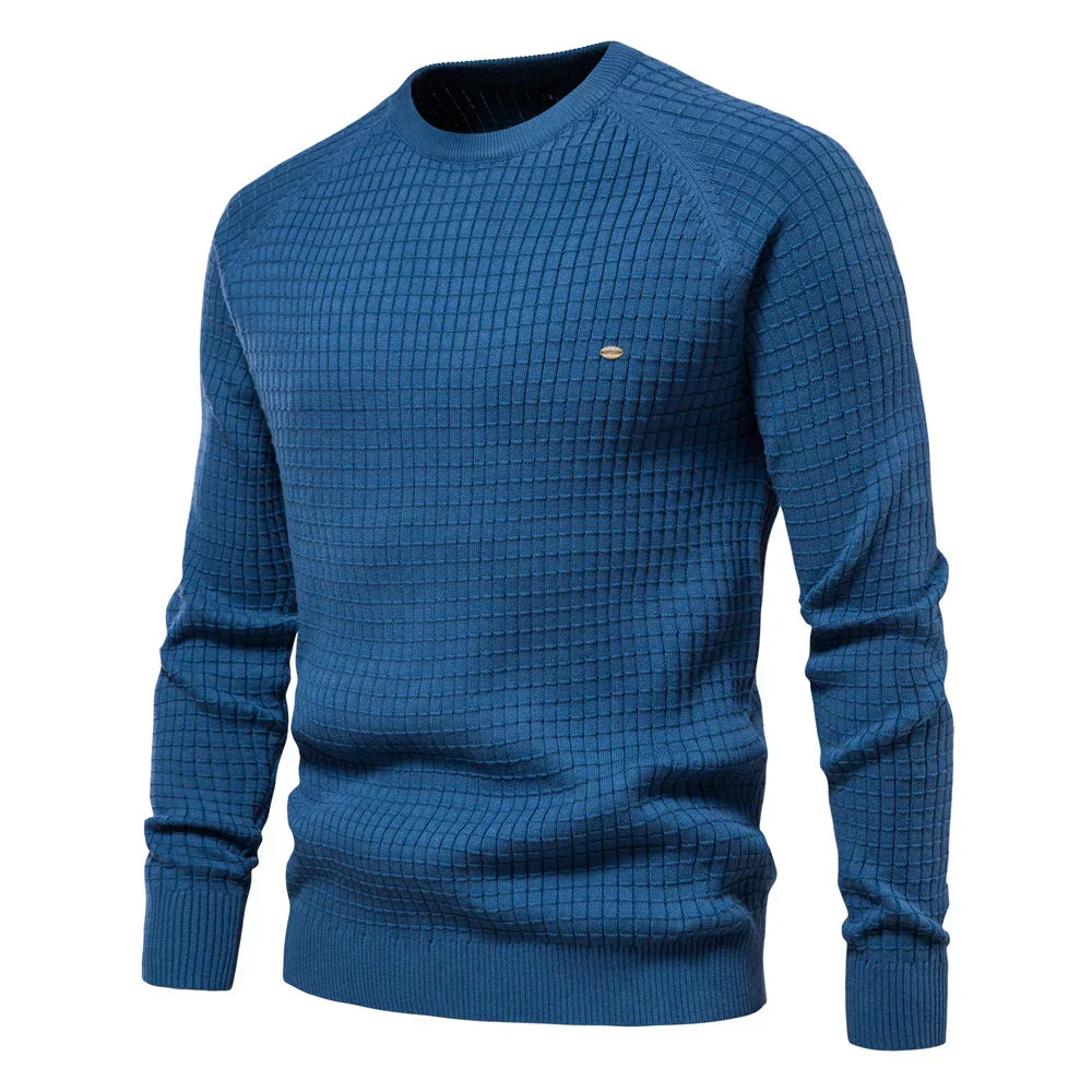 Thomas - Men's Sweater with Diamond Pattern