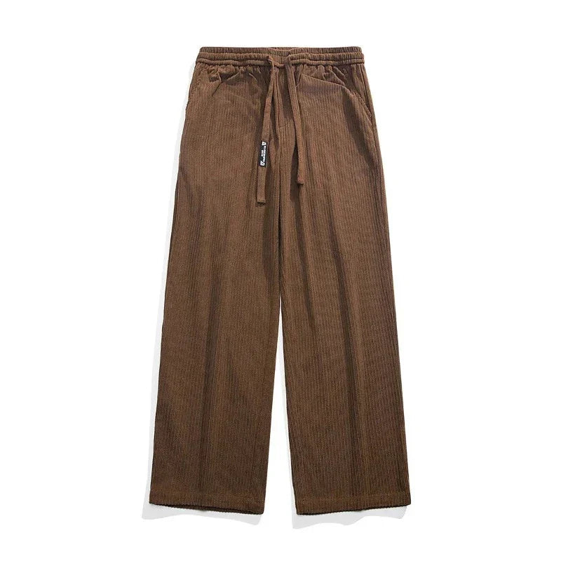 James Relaxed Fit Corduroy Pants | Drawstring Waist Side Pockets Pants