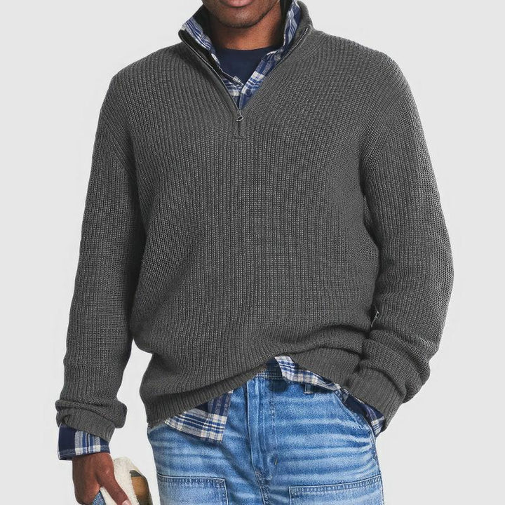 Finn | Men's Knitted Zip Sweater