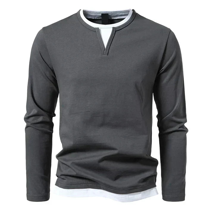 Andrew - Premium Long-Sleeved T-shirt in Combed Cotton