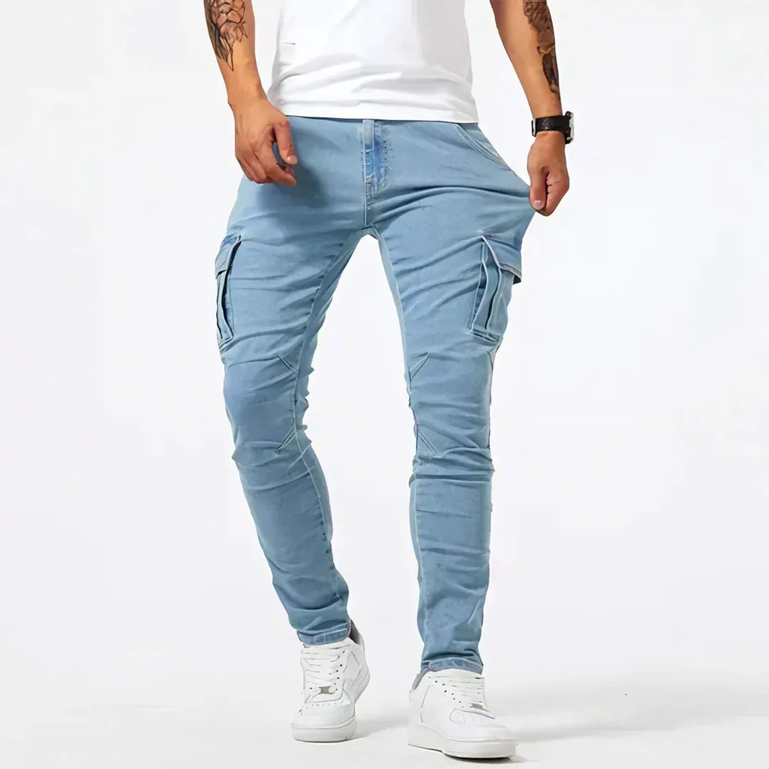 Brad™ | Slim Fit Cargo Jeans Built for Everyday Edge