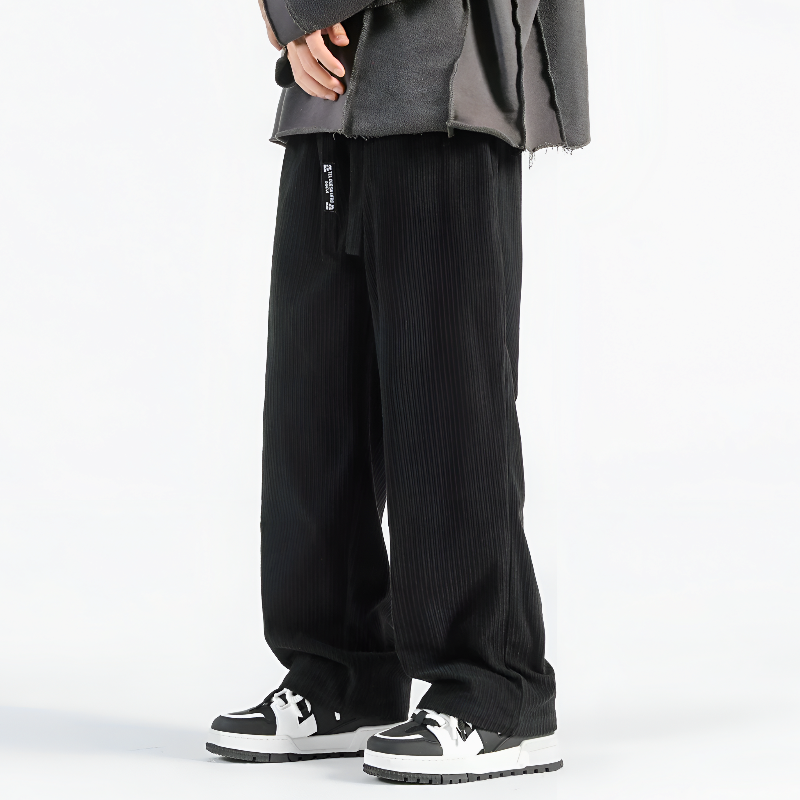 James Relaxed Fit Corduroy Pants | Drawstring Waist Side Pockets Pants