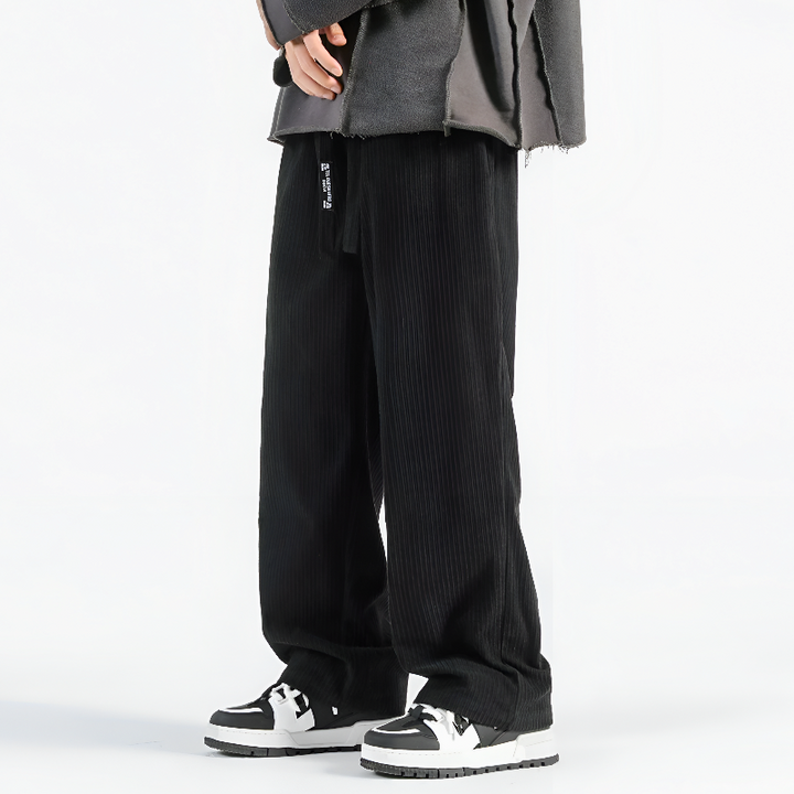 James Relaxed Fit Corduroy Pants | Drawstring Waist Side Pockets Pants