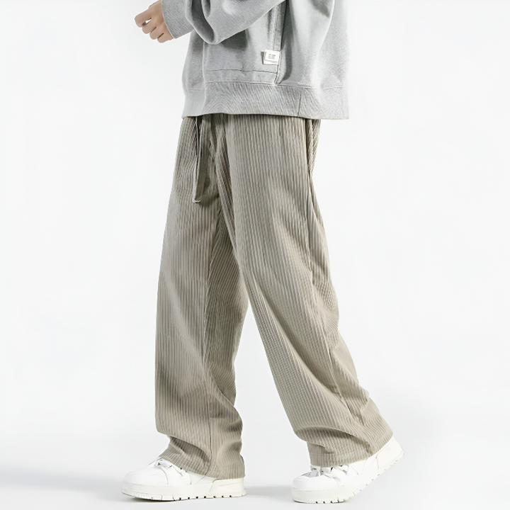 James Relaxed Fit Corduroy Pants | Drawstring Waist Side Pockets Pants